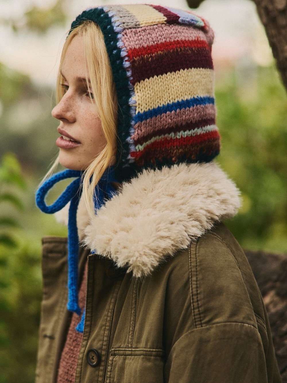 Free People Evie Multi Stripe Bonnet | NWT - Picture 1 of 8